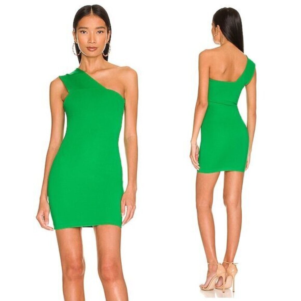 Superdown Rockie One Shoulder Dress in Green
